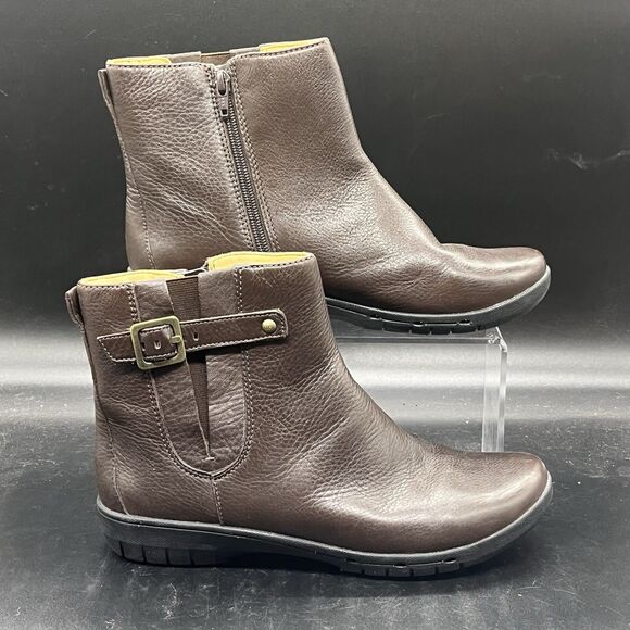 Clarks womens unstructured boots size 8 87542 brown casual comfort - Picture 1 of 7